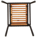 Garden Stacking Chairs 4 pcs Brown and Black 3403058