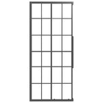 ZNTS Shower Cabin Frosted ESG 80x70x180 cm Black 151860