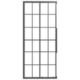 ZNTS Shower Cabin Frosted ESG 80x70x180 cm Black 151860