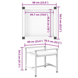 Washing Machine Pedestal with Pull-Out Shelf White 50449