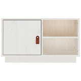 TV Cabinet White 70x34x40 cm Solid Wood Pine 818236