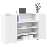 Reception Desk White 180x50x103.5 cm Engineered Wood 3324169
