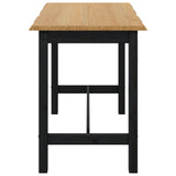 High Bar Table EKAI Black 112 x 70 x 91 cm Solid Pine Wood 42037013