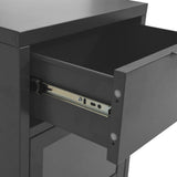 Nightstands 2 pcs Anthracite 40x30x54.5 cm Steel and Glass 3095204