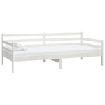 ZNTS Day Bed without Mattress White Solid Wood Pine 90x200cm 806936