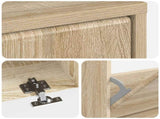 Shoe Cabinet BREDA 78 x 24 x 103 cm Engineered Wood Sonoma Oak 897537