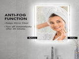 70 x 50cm LED Bathroom Mirror with Lights, Dimmable Makeup Mirror, Vanity Mirror with 3 Colour, T3398P328145
