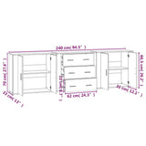 Sideboards 3 pcs Grey Sonoma Engineered Wood 3185405