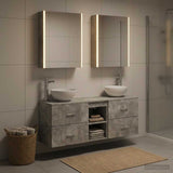 Bathroom Cabinet Set 5 pcs Concrete Grey Engineered Wood 3406690