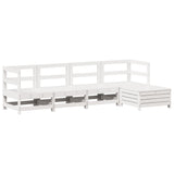 5 Piece Garden Sofa Set White Solid Wood Pine 3250837