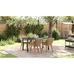 Garden Dining Set with Cushion 5 pcs Beige Poly Rattan 3261701