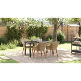 Garden Dining Set with Cushion 5 pcs Beige Poly Rattan 3261701