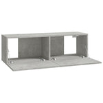 Wall TV Cabinets 2 pcs Concrete Grey 100x30x30 cm Engineered Wood 804548