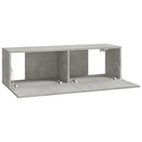 Wall TV Cabinets 2 pcs Concrete Grey 100x30x30 cm Engineered Wood 804548