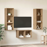 TV Cabinet Set Artisan Oak 37 x 37 x 107 cm Engineered Wood 3393365