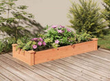 Garden Raised Bed with Liner Brown 120x45x25 cm Solid Wood Fir 364287