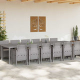 Garden Dining Set 13 pcs Light Grey Polt rattan 3378788