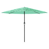 Garden Parasol with Steel Pole Green 324x324x247 cm 4005111