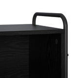 Book Cabinet 55.5 x 33 x 111 cm Engineered Wood Black Oak 8013908