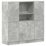 3 Piece Kitchen Cabinet Set Concrete Grey Engineered Wood 3324154