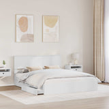 Storage Bed with Headboard White 160 x 200 cm Engineered Wood 3410777