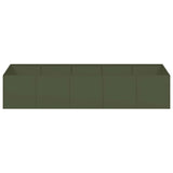 Planter Olive Green 200x80x40 cm Steel 860755