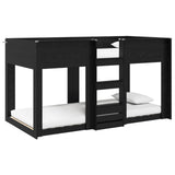 Bunk Bed for Kids Black Oak 90 x 200 cm Engineered Wood 3410412