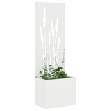 Garden Privacy Screen White 50 x 150 cm Cold-rolled steel 876463