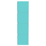 Cube Storage Cabinet for Kids with 12 Cubes Green PP 340579