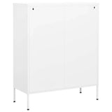 Storage Cabinet White Steel Medium Storage Cabinet Rectangular 336170
