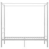 Bed Frame White Powder-coated metal Single Bed Frame 325052