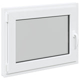 Basement Window RISOR 90 x 60 cm PVC and Glass White 42047247