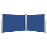 ZNTS Retractable Side Awning Blue 120x1000 cm 48482