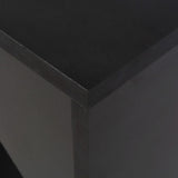 Bar Table with Moveable Shelf Black 138x39x110 cm 280223
