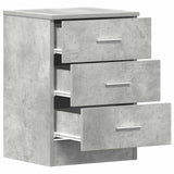 Bedside Cabinets 2 pcs Concrete Grey 38x35x56 cm Engineered Wood 800459