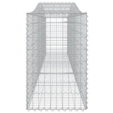 Arched Gabion Baskets 2 pcs 400x50x80/100 cm Galvanised Iron 3145943