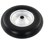 Wheelbarrow Wheels 2 pcs with Axles Solid PU 4.00-8 390 mm 142979