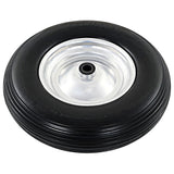 Wheelbarrow Wheels 2 pcs with Axles Solid PU 4.00-8 390 mm 142979