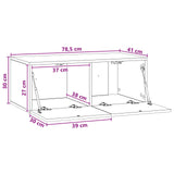 Wall-Mounted TV Cabinet 78.5 x 41 x 30 cm Old Wood 898863