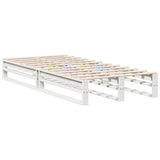 Bookcase Bed without Mattress White 75x190 cm Small Single Solid Wood Pine 3323975