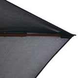 Garden Parasol with Wooden Pole 200x300 cm Anthracite 44513
