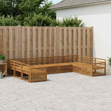 Outdoor Sofa Set 9 pcs Natural Solid Acacia Wood 3383837