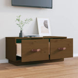 TV Cabinet Honey Brown 80x34x35 cm Solid Wood Pine 818243