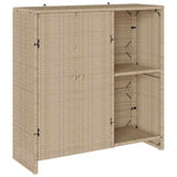Storage Cabinet with Shelf Beige 100 x 36 x 102 cm Rattan 4103824