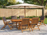Outdoor Dining Set with Parasol 8 pcs Anthracite 3438536