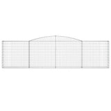 Arched Gabion Baskets 8 pcs 400x30x100/120 cm Galvanised Iron 3146872