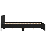 Bed Frame with LED without Mattress Black 150x200 cm King Size 3207603