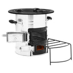 Camping Wood Stove Silver 51.5x35x30.5 cm Stainless Steel 319442