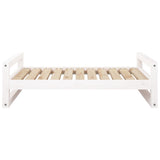 Dog Bed White 95.5x65.5x28 cm Solid Pine Wood 821483