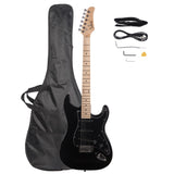 ZNTS GST Stylish Electric Guitar Kit with Black Pickguard Black 34861087